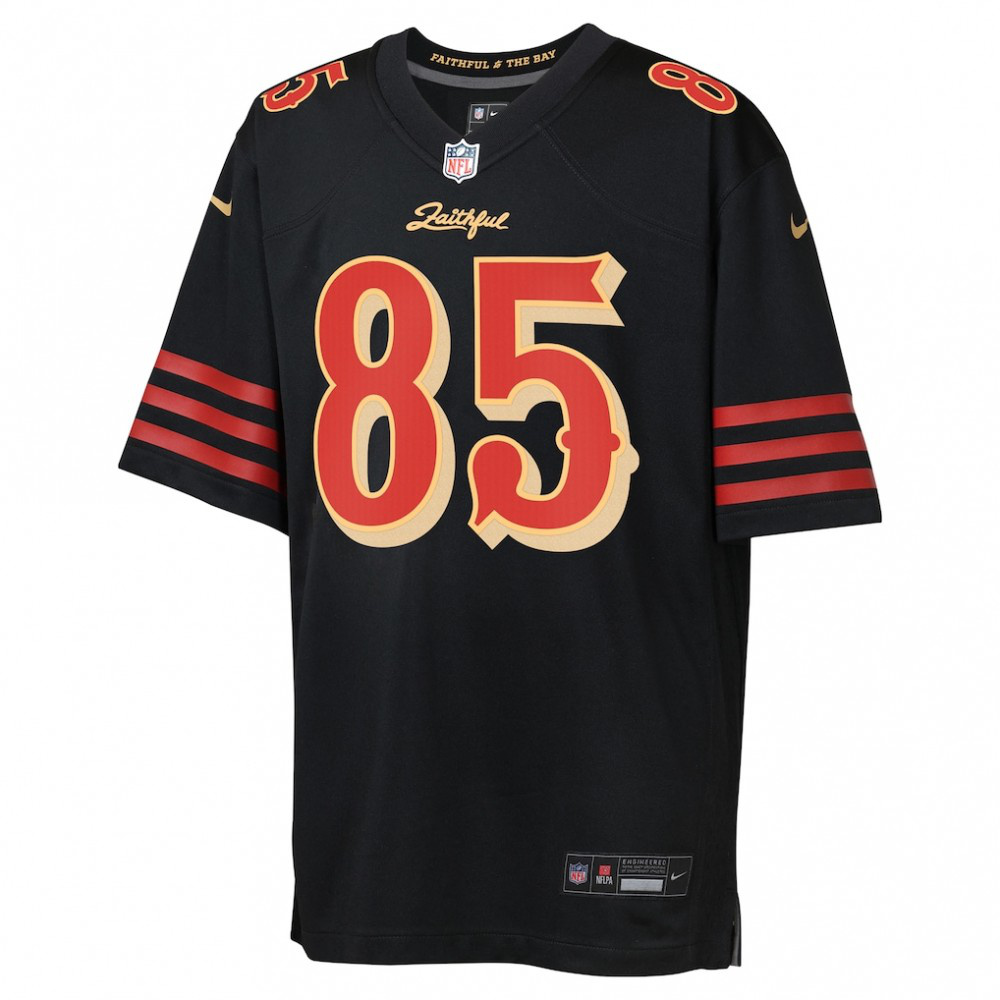 George Kittle San Francisco 49ers Nike Youth 2025 Rivalries Collection Game Jersey - Black-GridironStore